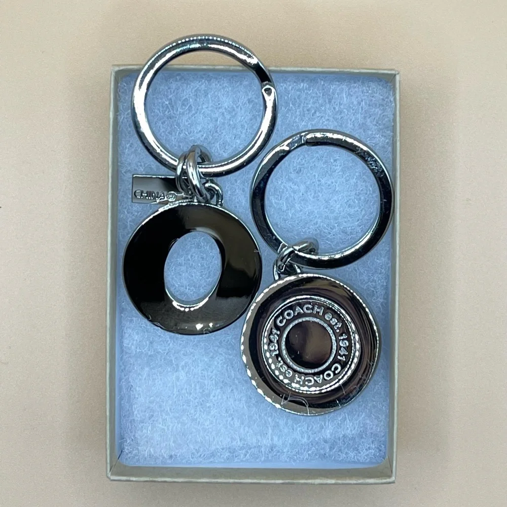 Coach Silver Key Holder with Crystal Accents - Picture 6 of 6